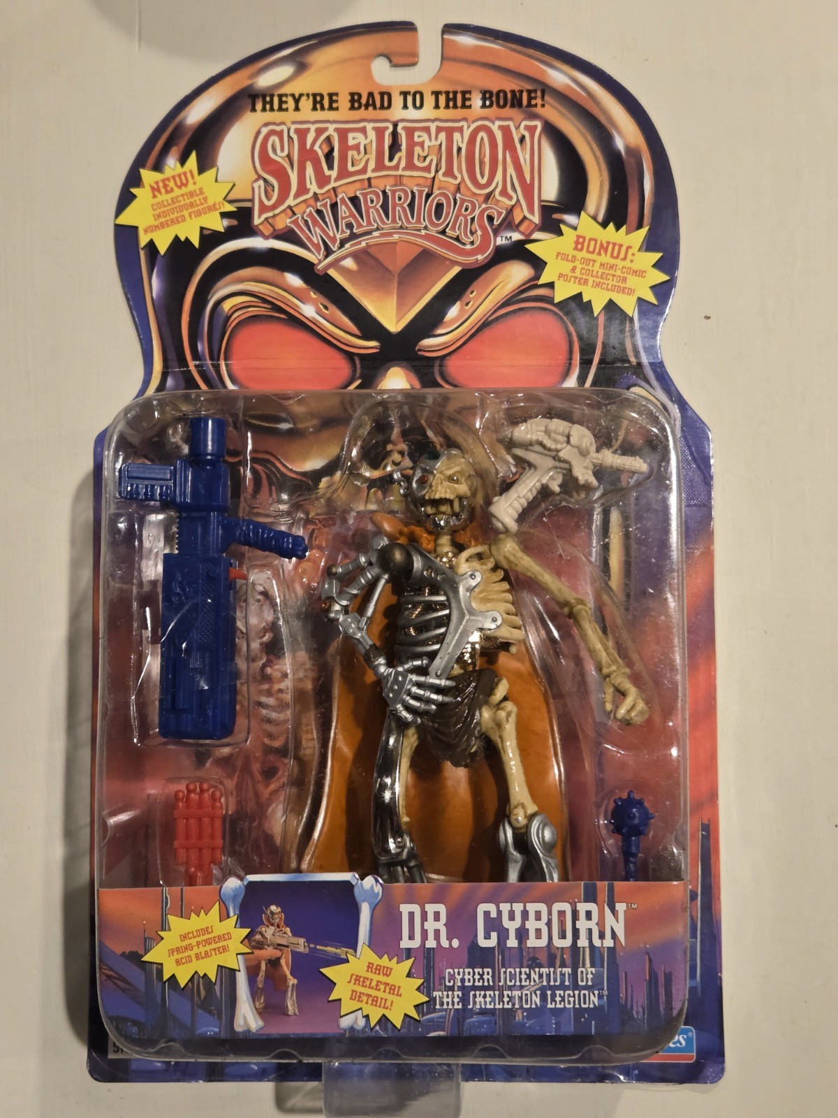 1994 Playmates Skeleton Warriors Dr Cyborn Action Figure NIB Sealed