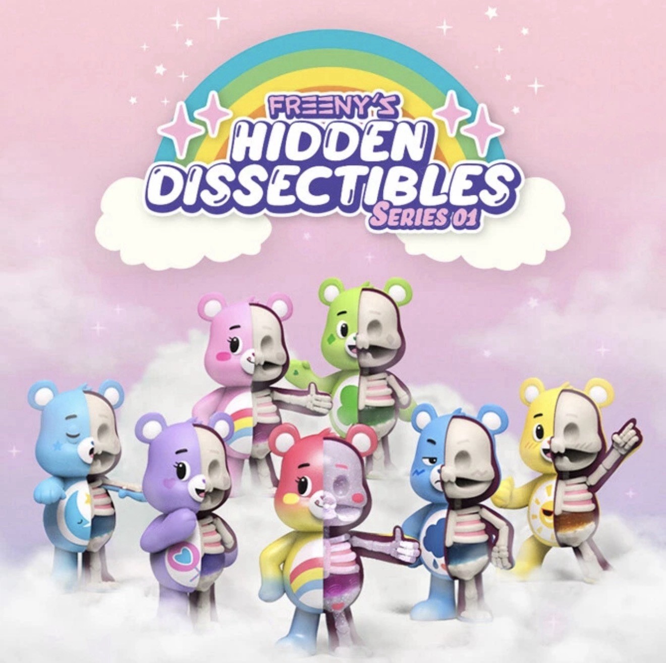 1 Mighty Jaxx Freeny’s Hidden Dissectibles CARE BEARS Factory Sealed Blind Box