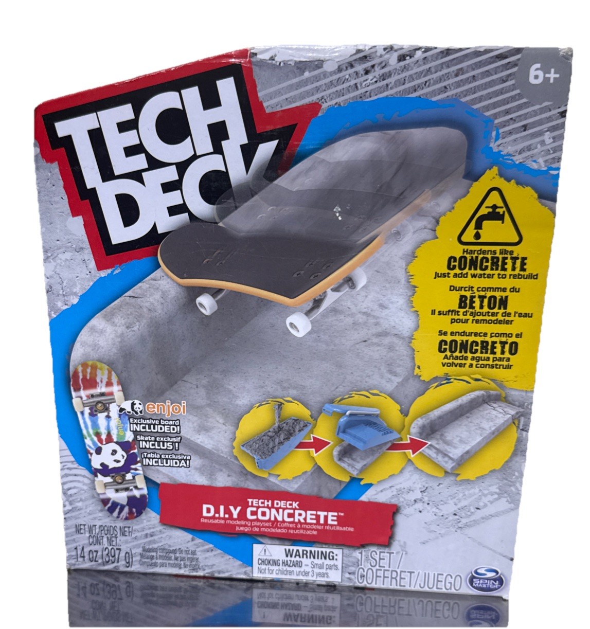 TECH DECK DIY CONCRETE REUSABLE MODELING PLAYSET EXCLUSIVE ENJOI BOARD NEW