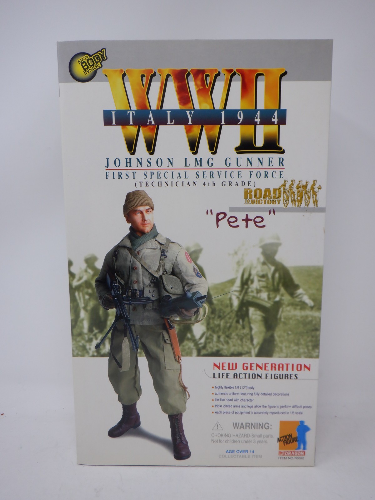 Dragon WWII Italy 1944 Johnson LMG Gunner First Special Service Force « Pete » NEW