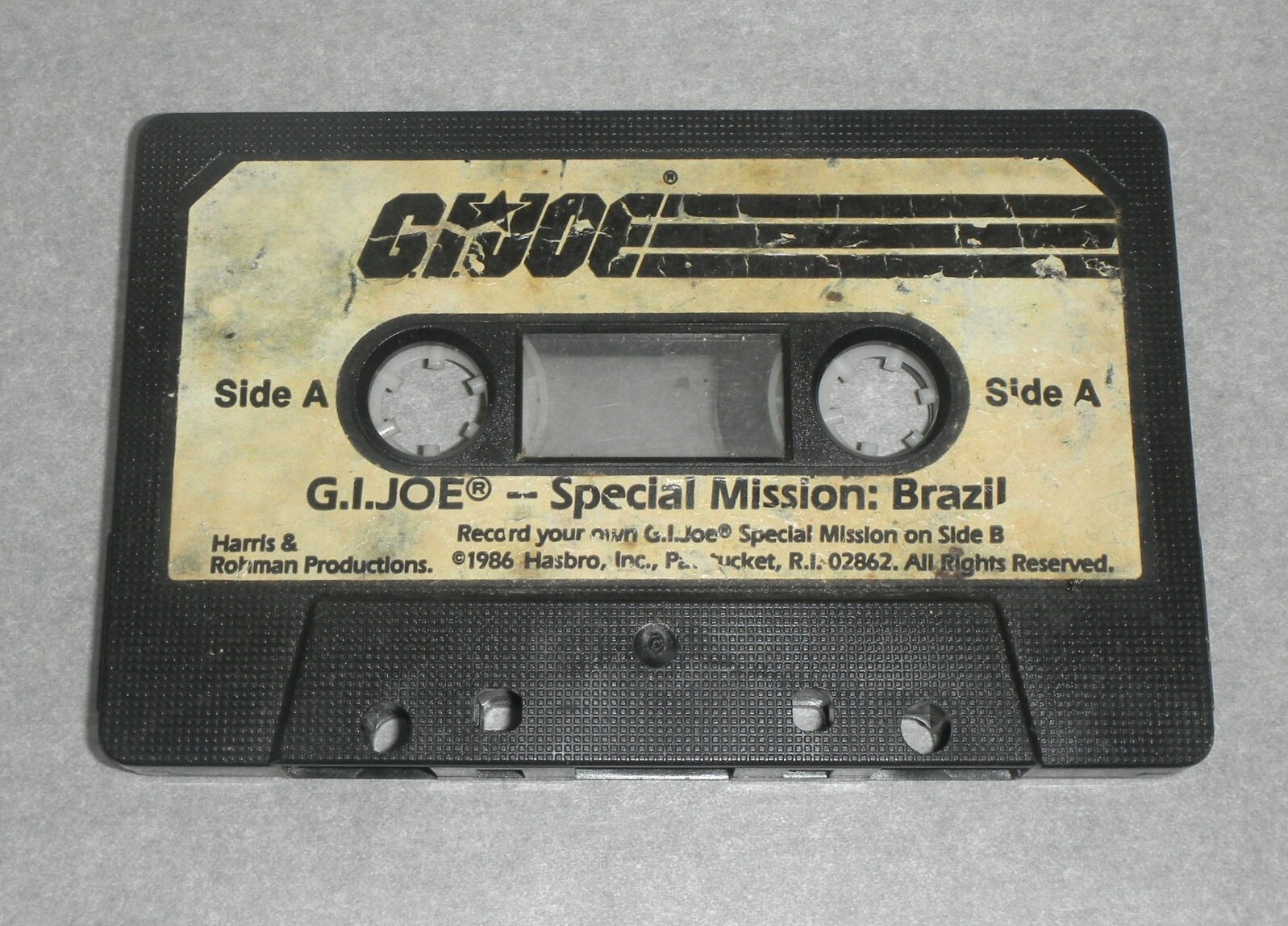 1986 Special Mission Brazil Audio Cassette Tape Vintage G.I. GI Joe 3.75 ARAH