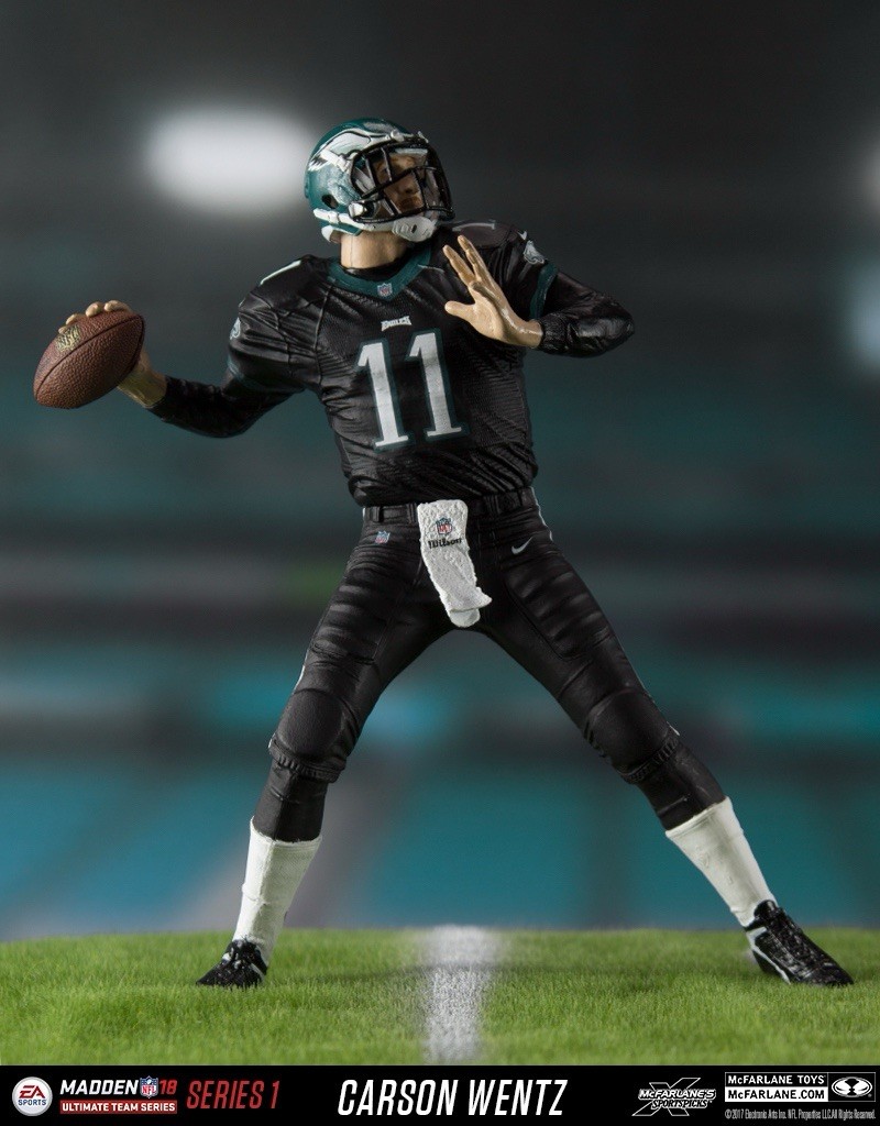 Mcfarlane Carson Wentz Philadelphia Eagles Madden 18 Ultimate Team BLACK JERSEY
