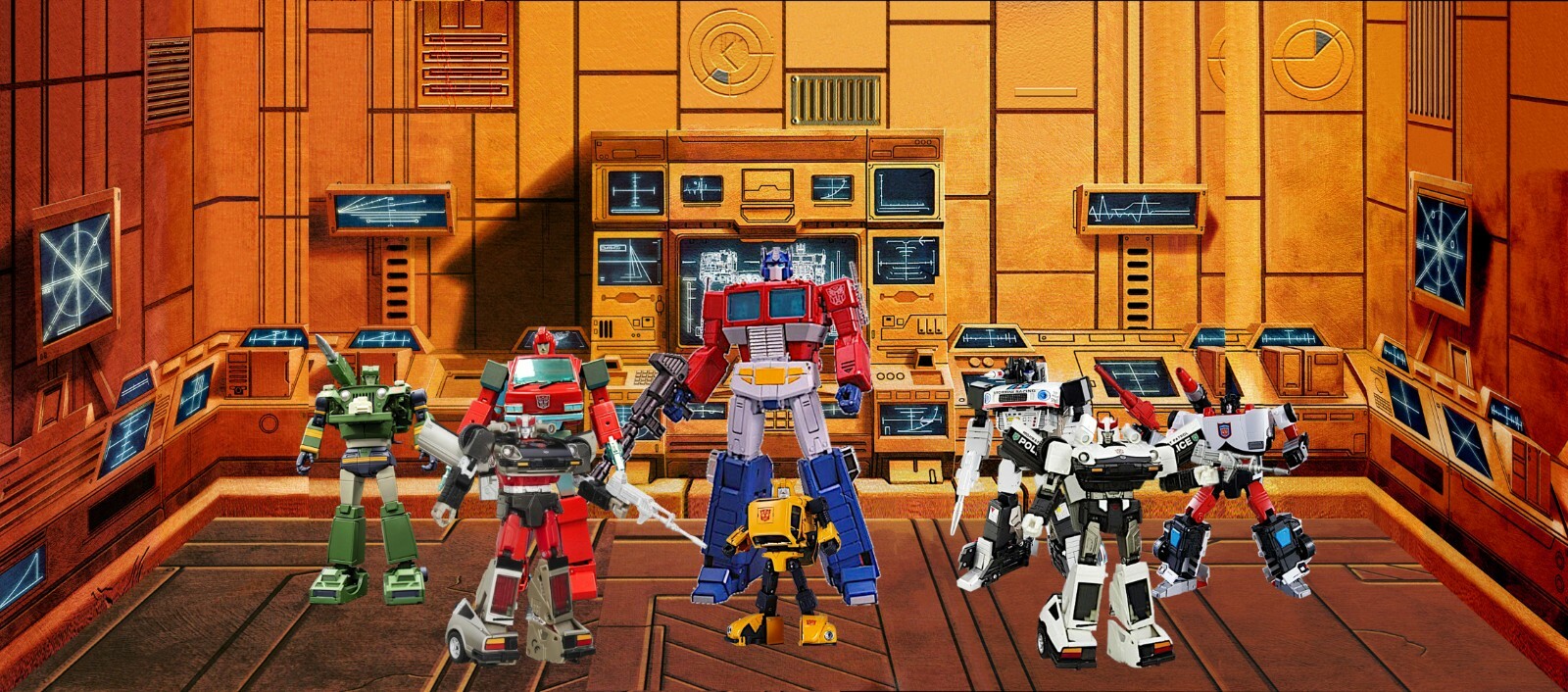 Transformers G1 85 Masterpiece Teletraan 1 Ark Autobot Dinobot Diorama Backdrop