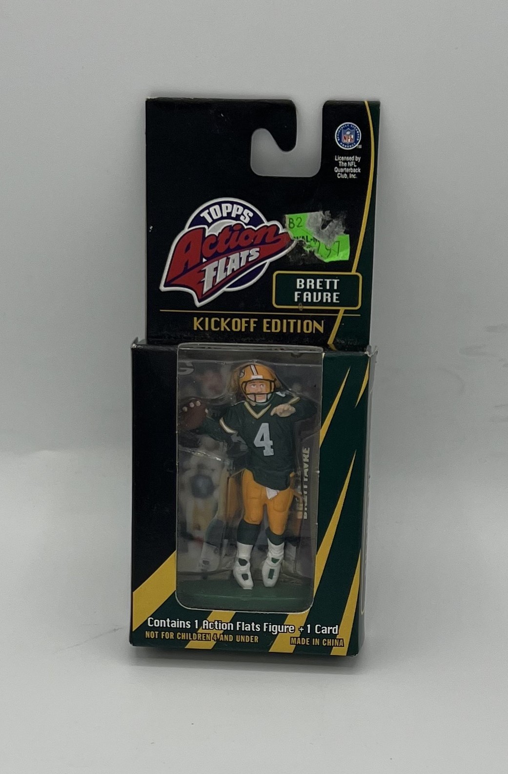 Brett Favre NFL Topps Action Flats FigurePackers Collectible Includes 1998 Card