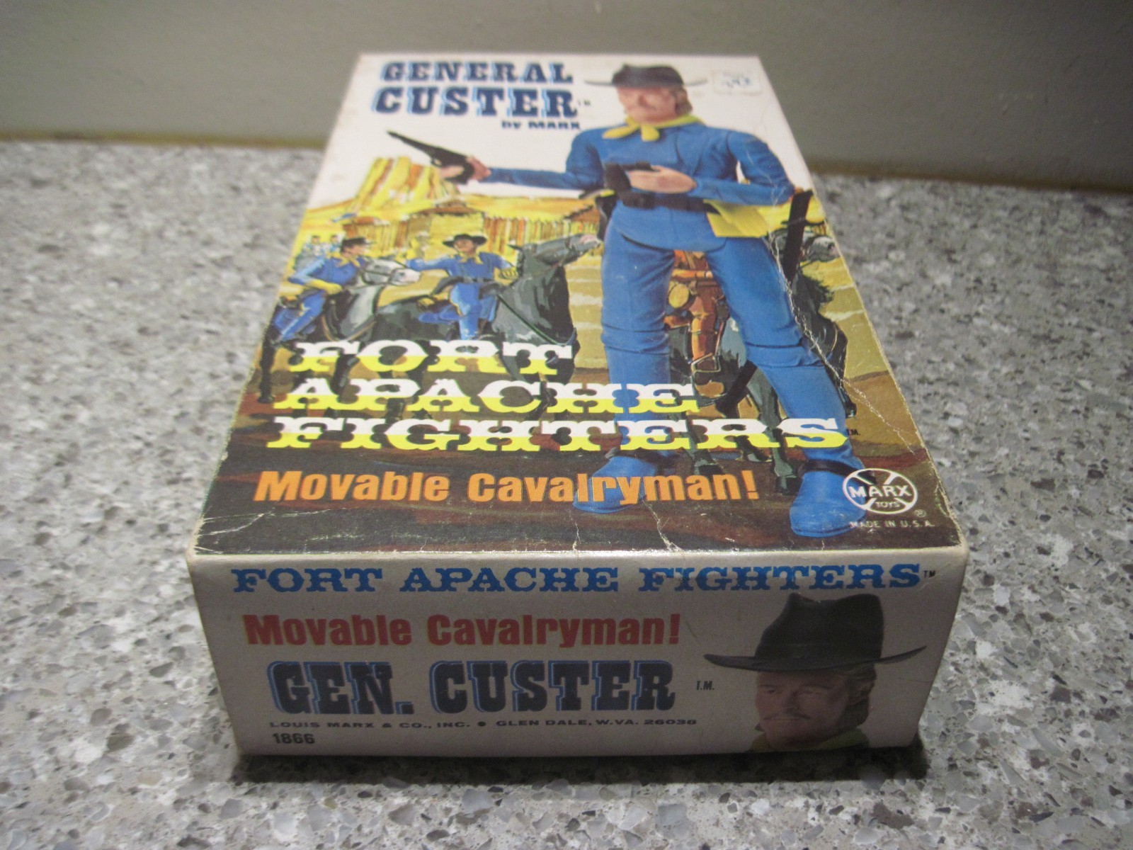 Marx General Custer Calvaryman Action Figure, Box & Most Accessories 1st Edition