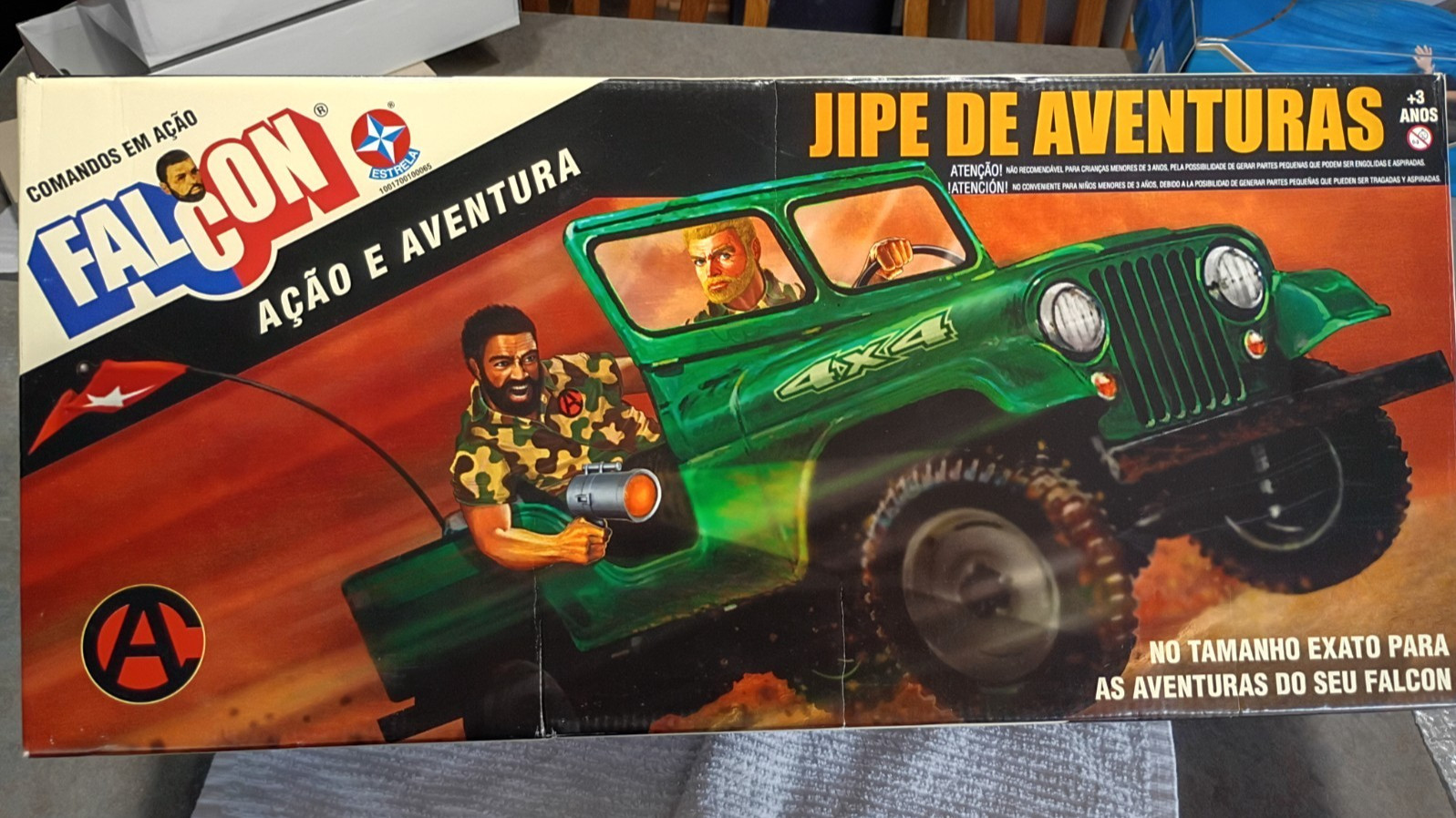 Scarce GI Joe ADVENTURE JEEP FALCON GI JOE BRAZIL ESTRELA 1/6 SCALE new in box
