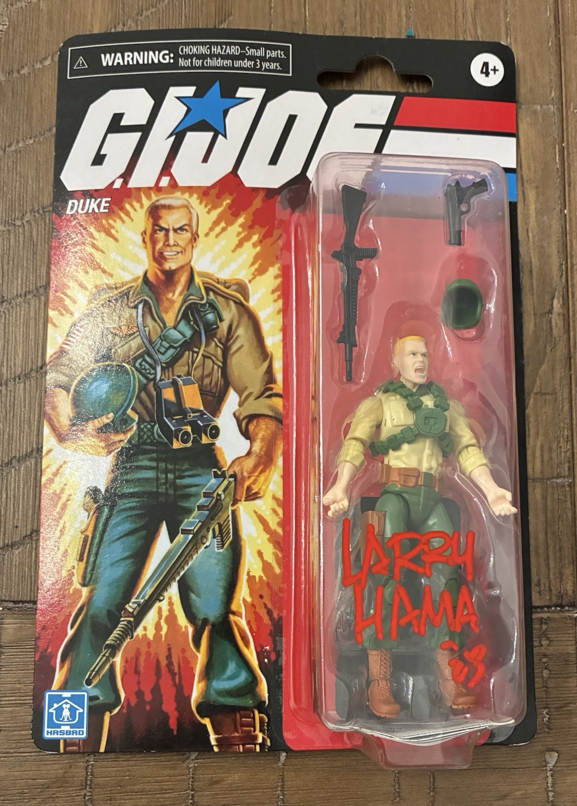 Larry Hama Signed 2020 GI Joe Retro Series Duke Action Figure Beckett BAS