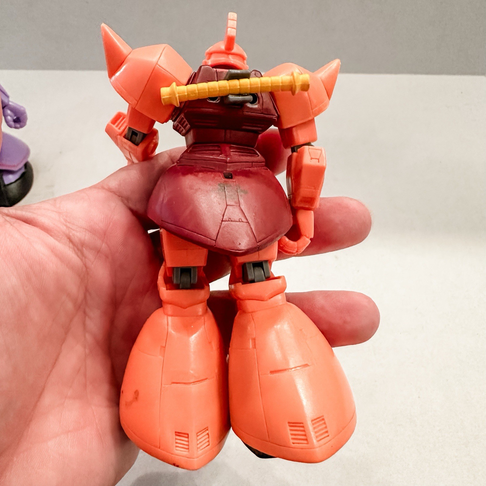 Vintage Mobile Suit Gundam MS-09 DOM 4” Figure Bandai & MS-14S Char’s Gelgoog