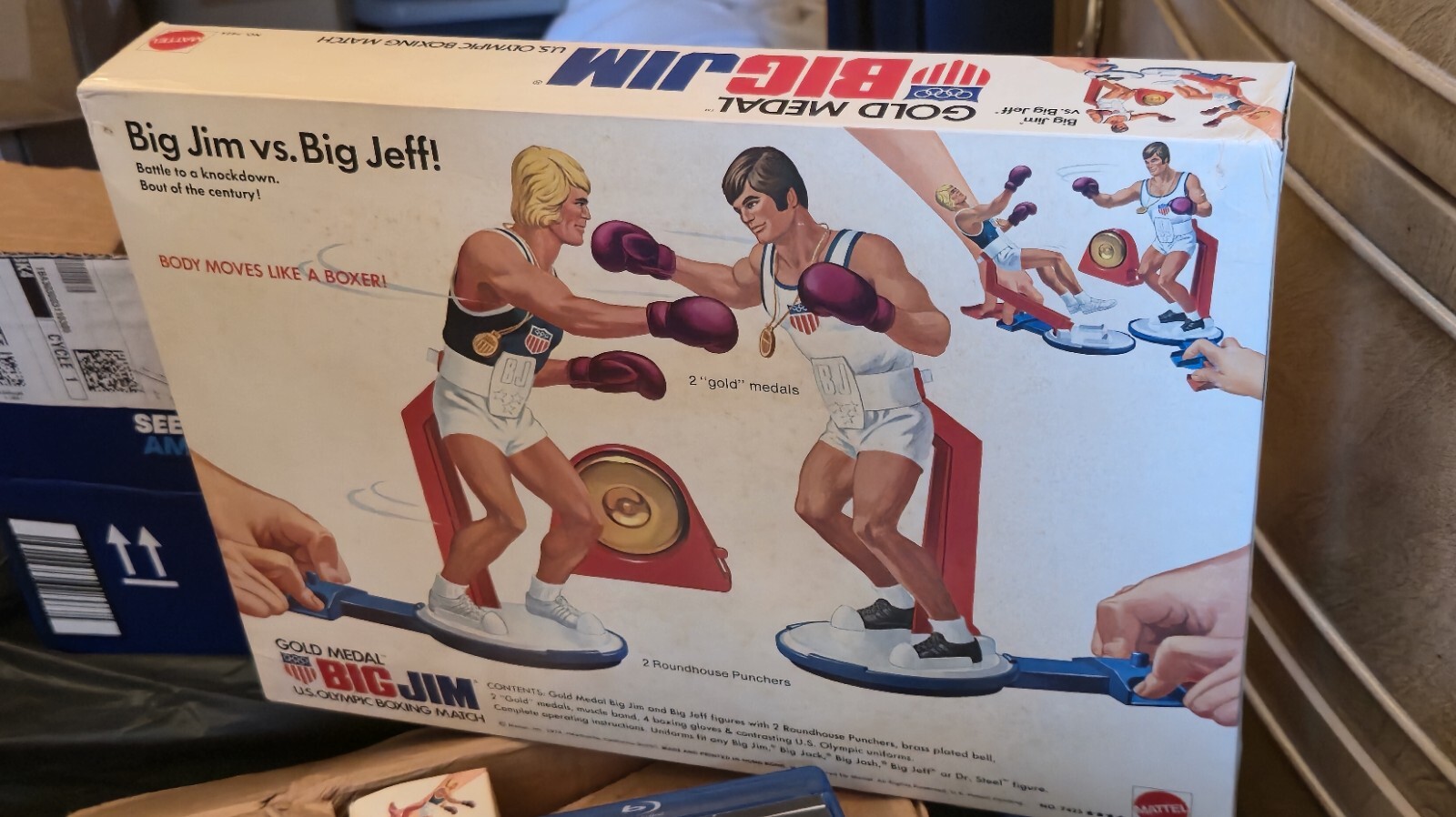 Vintage Mattel Big Jim And Jush US Gold Metal Olympics 2 PACK RARE FACTORY SEAL