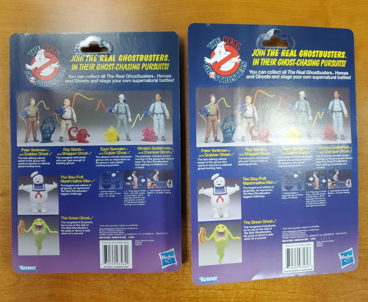 2 Pack: The Real Ghostbusters Ray Stantz & Winston Zeddemore Action Figures NEW