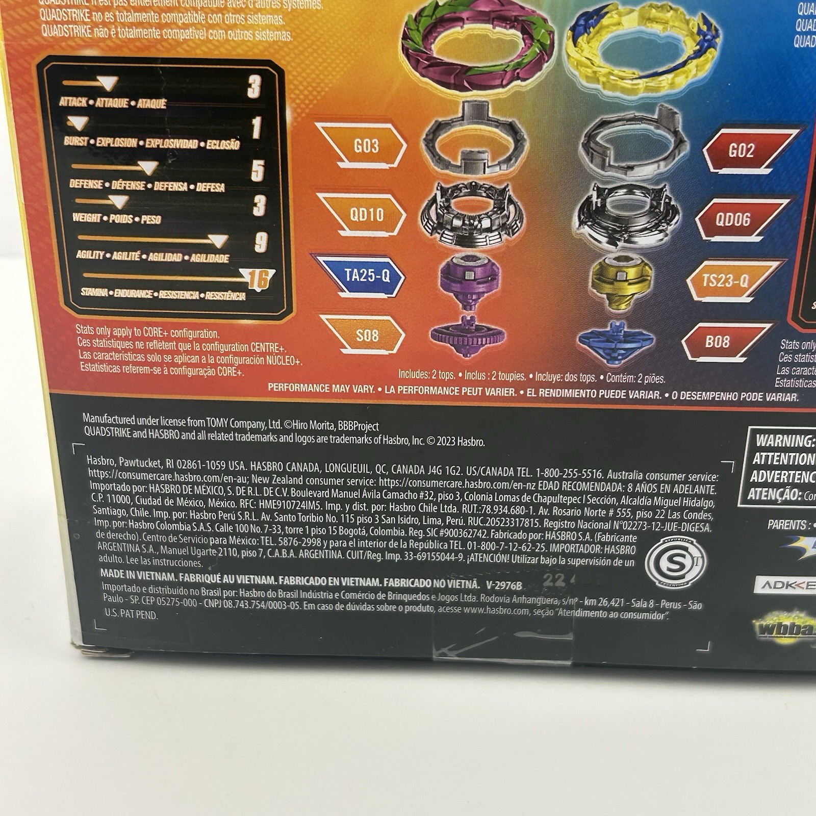 Beyblade Burst QuadStrike Ultimate Evo Valtryek V8 & Divine Xcalius X8 Dual Pack