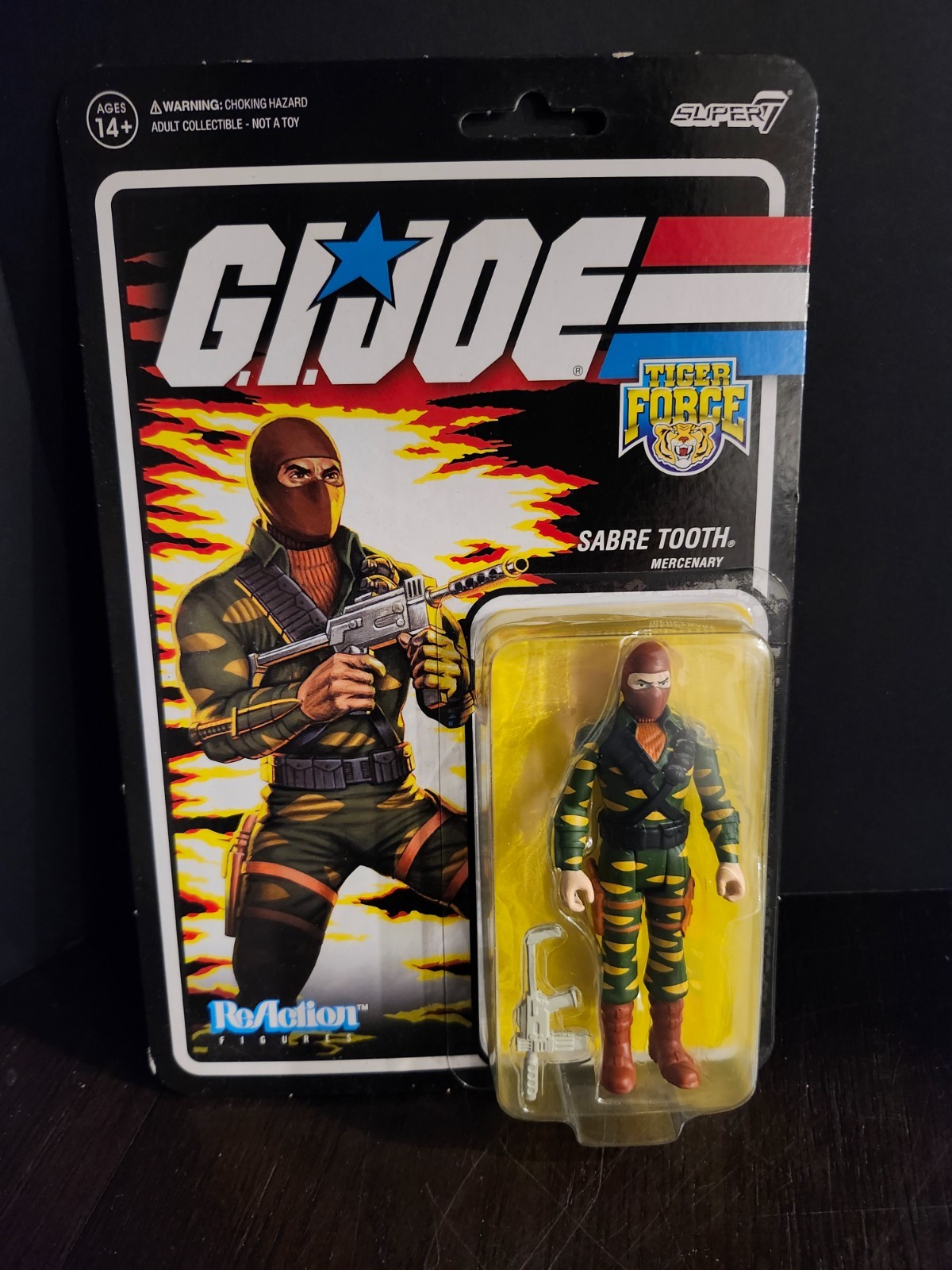 Sabre Tooth Mercenary 2023 G.I. JOE SUPER 7 ReAction 3.75 NEW MOC
