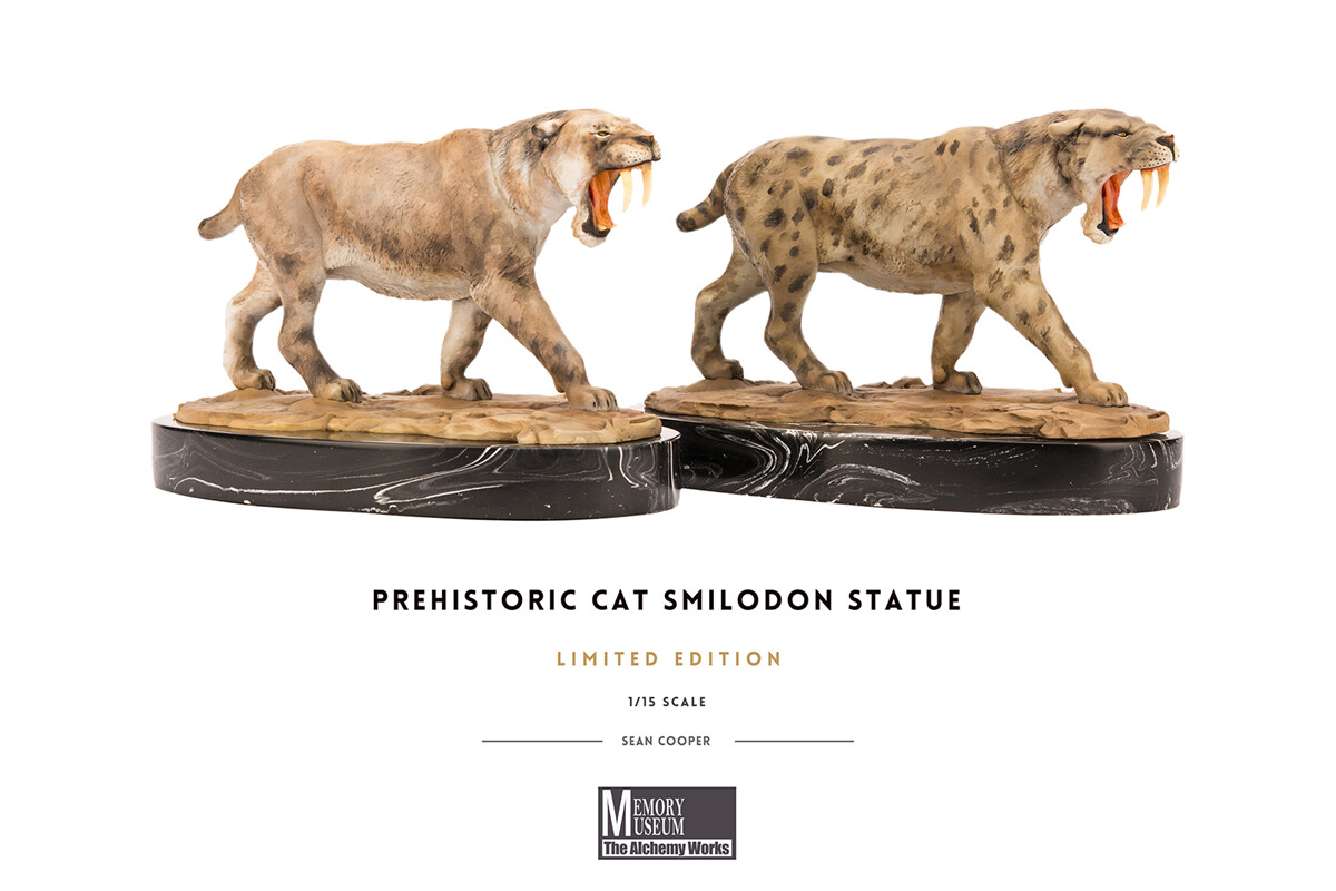 MEMORY MUSEUM 1/15 Prehistoric Cat Smilodon Populator GK Animal Model Toys Gift