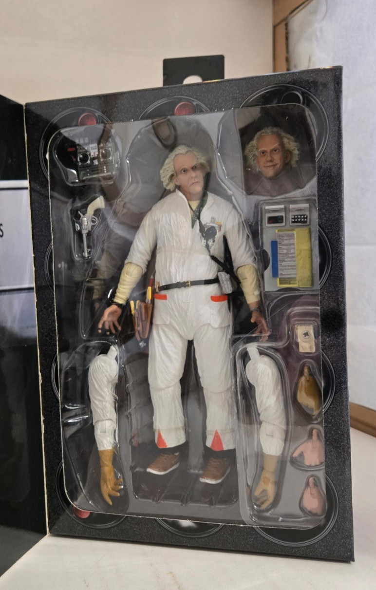 NECA Back to the Future Ultimate Doc Brown Figure Sealed In Hand