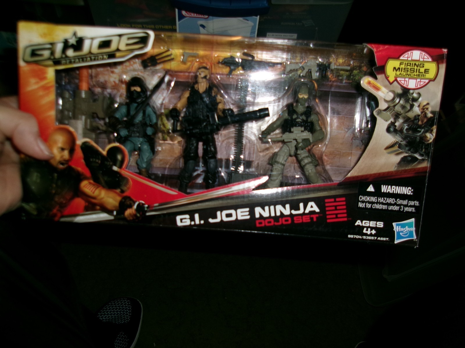 2011 GI JOE 3 3/4&Prime; Retaliation Ninja Dojo Set-3 guys-NIB