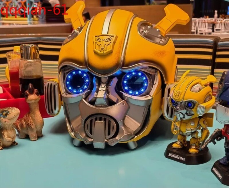 IN US Touch/Remote/Voice Control 1:1 Wearable Bumblebee Helmet/Holiday Toy Gift