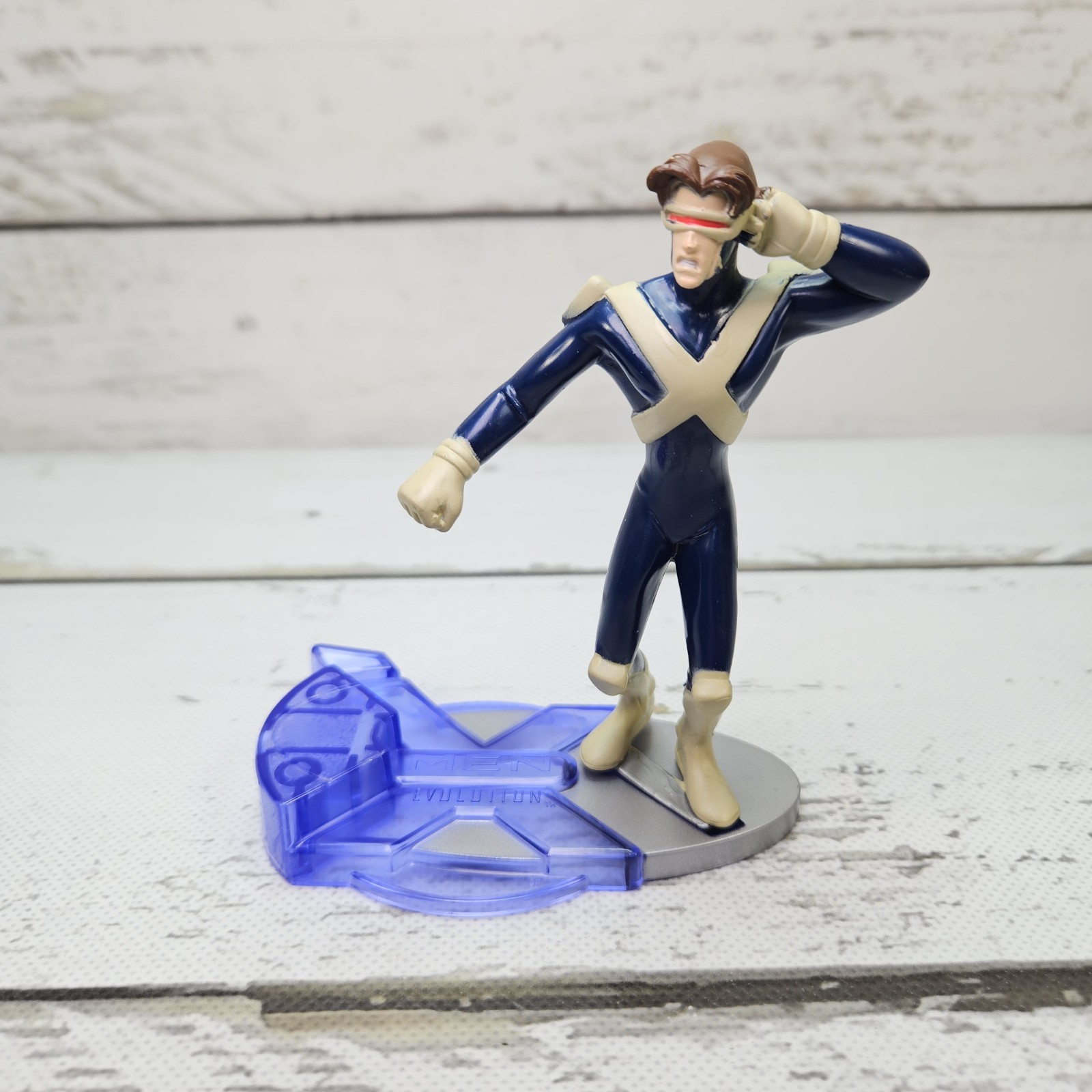 Burger King Marvel X-Men Evolution Cyclops Meal Toy 2001 PVC Figure CD Read