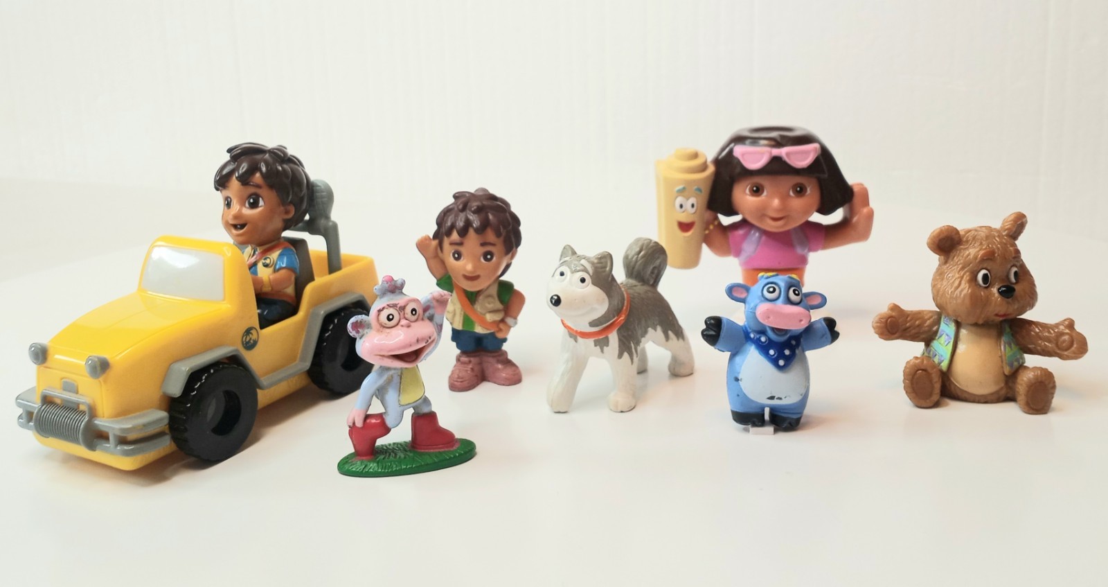 Lot of 7 Dora the Explorer & Diego & Friends Figures Cake Toppers Mattel DecoPak