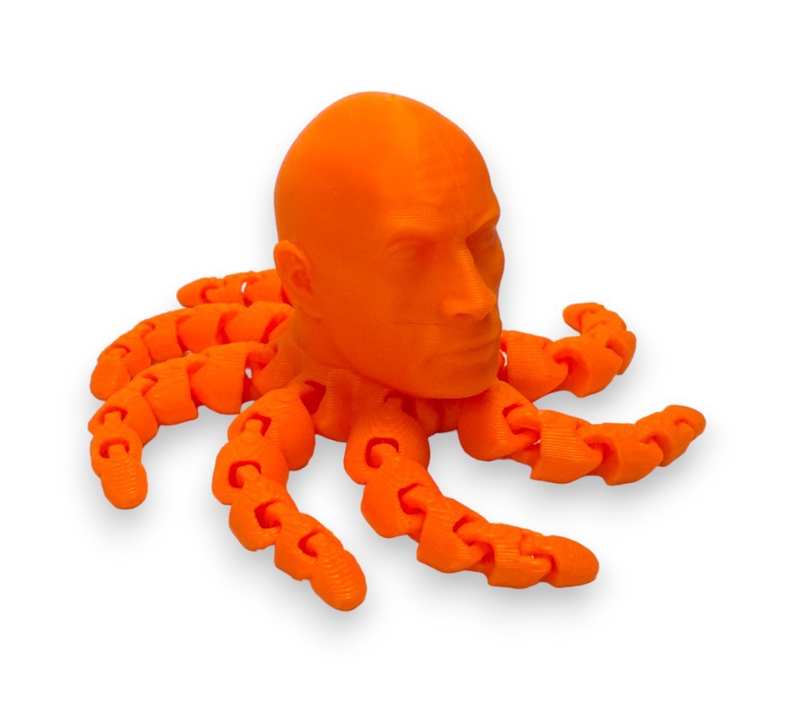 Rocktopus Meme Figure – Movable Tentacles – TikTok Sensation – Orange