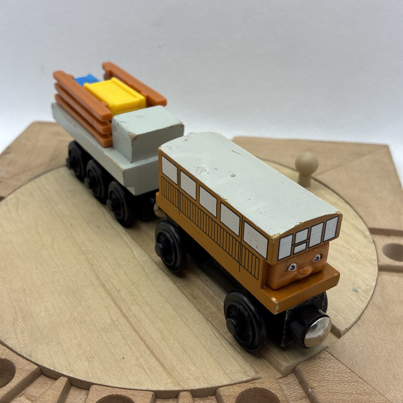 Thomas the Train Catherine Tank Engine Wooden Railway & Tender VTG 1999 Allcroft