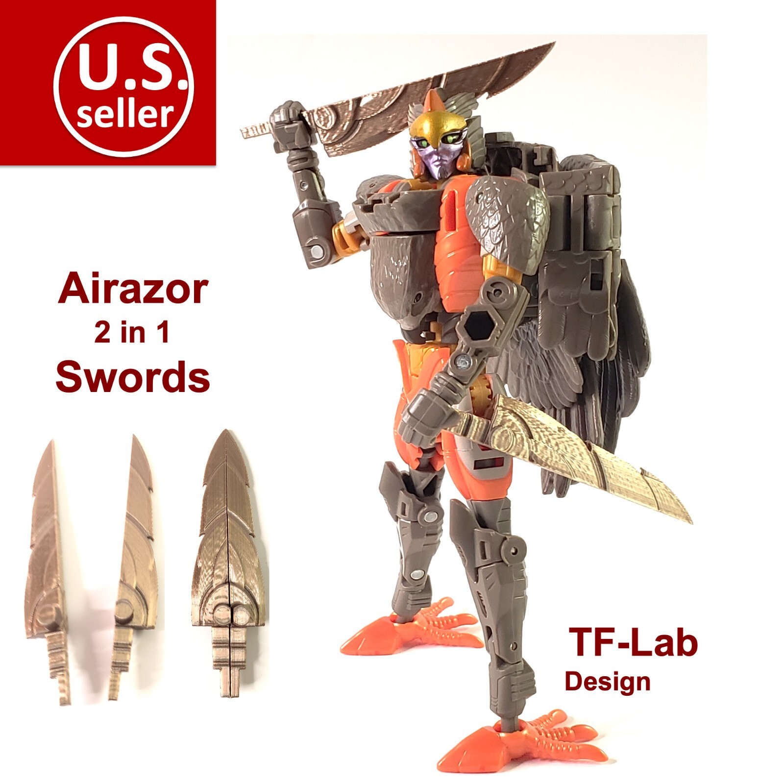 2 in 1 Swords Upgrade Kit for Transformers Studio Series SS 97 Airazor TF-Lab
