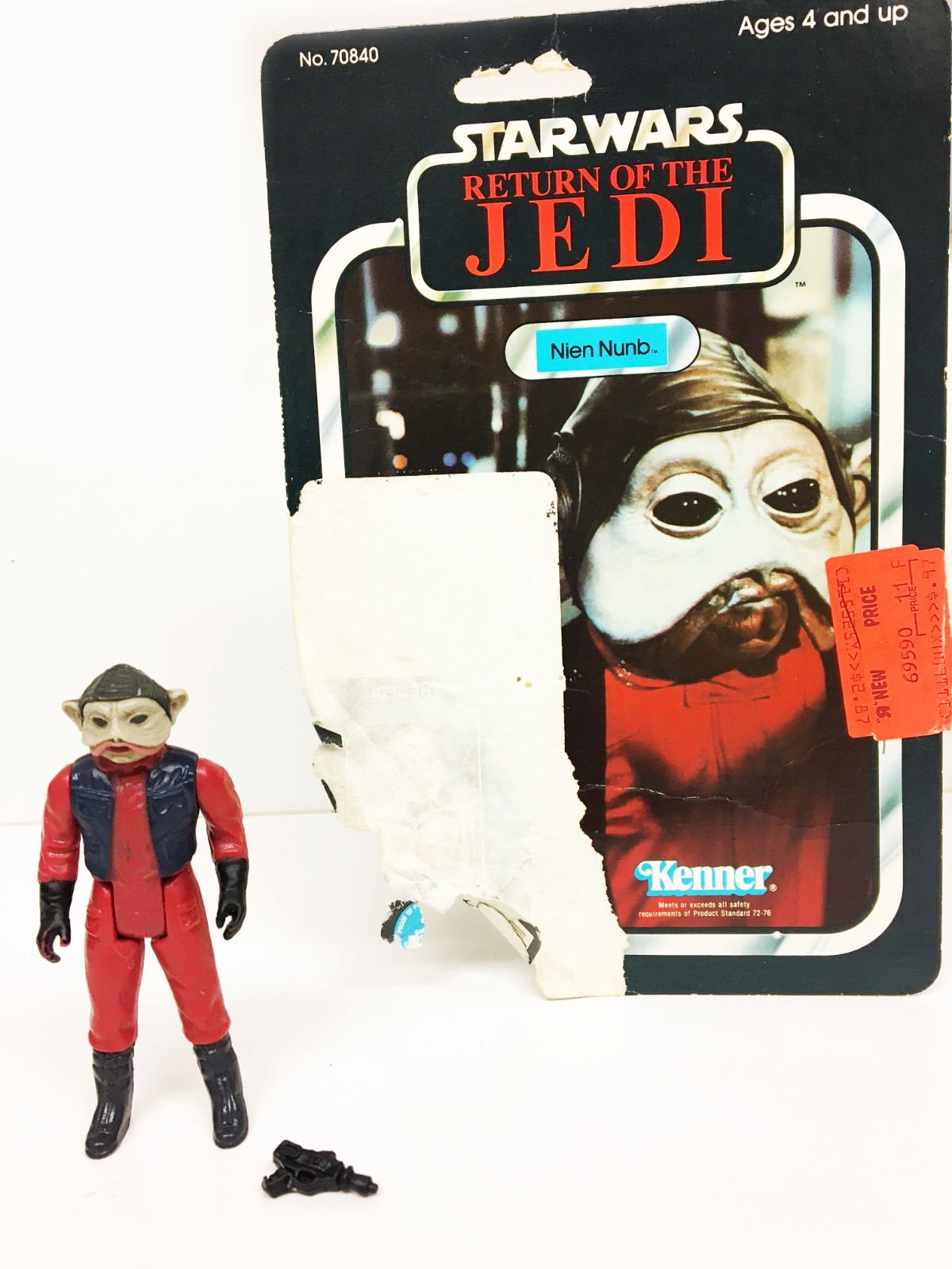Vintage Star Wars Lili Ledy Nein Nunb ROTJ with Lili Ledy Stamped L Blaster