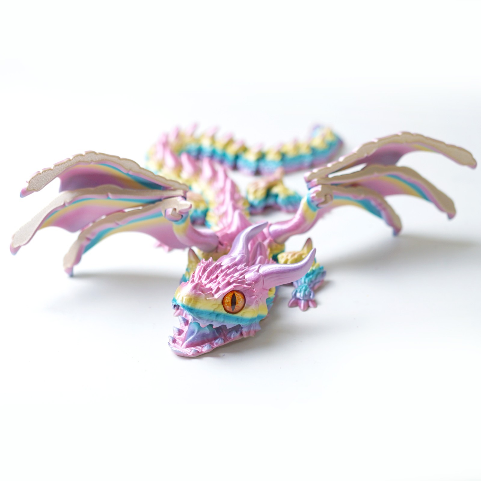 22inch 3D Printed Flying Dragon Model,Articulated Animals figure,Toys Home Decor