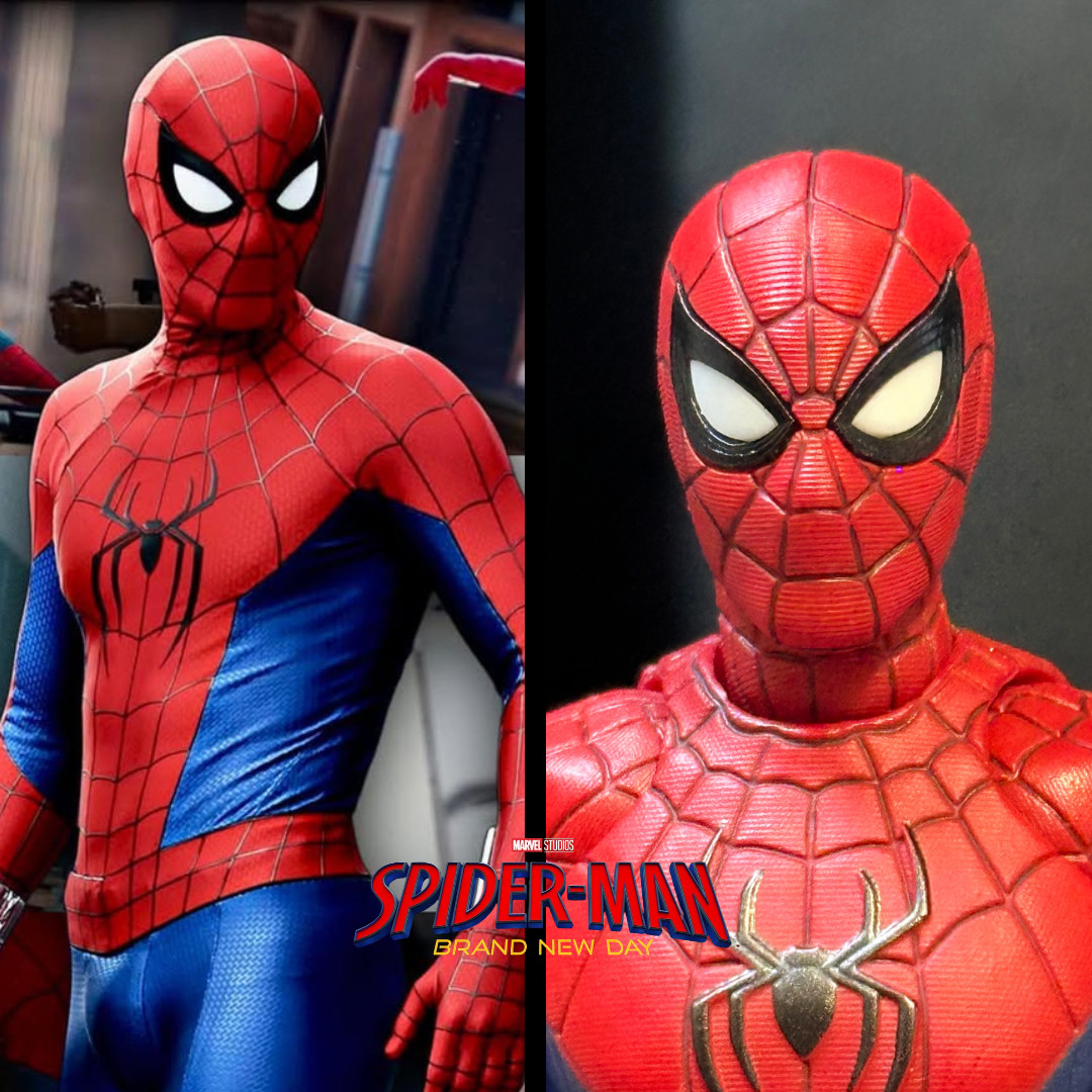 HEAD ONLY MAFEX 262 Spider-Man: Brand New Day Red & Blue 1:12 Scale Custom Movie