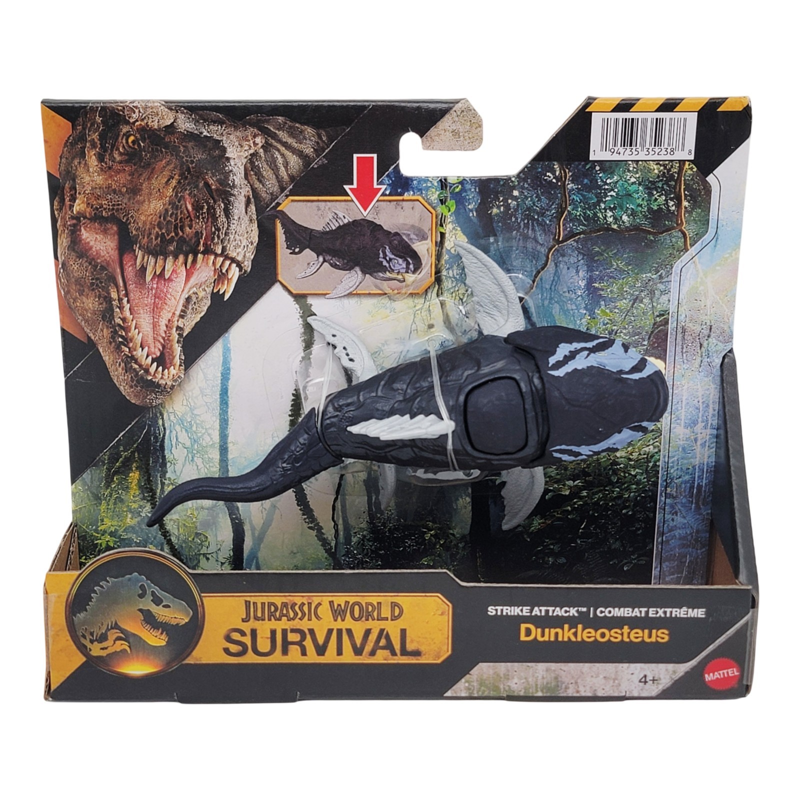 Jurassic World Strike Attack Dunkleosteus Dromaeosaurus Mutadon Yuxisaurus Set