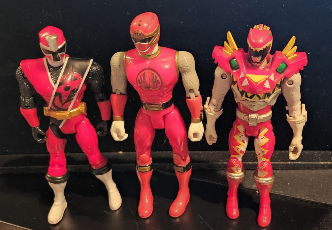 3-Piece lot Power Rangers 5 Inch action figures – will stand unassisted.