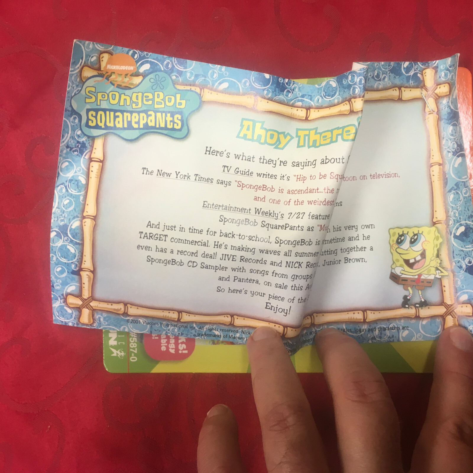 RARE Promo SpongeBob SquarePants KeyChain From Nickelodeon Viacom Party 2000