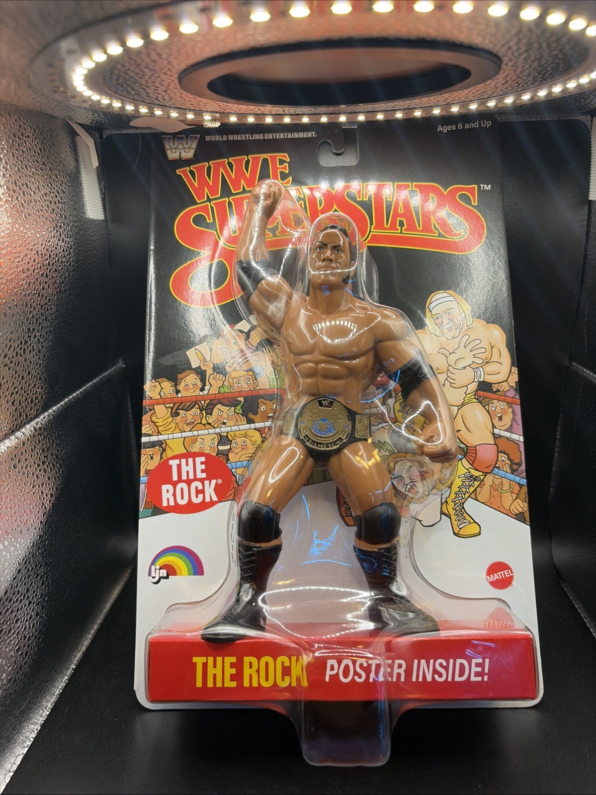 NEW IN HAND Mattel LJN WWE Superstars Series 3 The Rock Chase Black Card Target