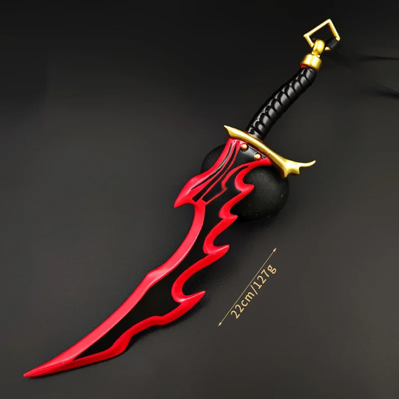 22Cm Solo Leveling Peripherals Knight Killer Fangs Metal Sword Cosplay Anime PVC