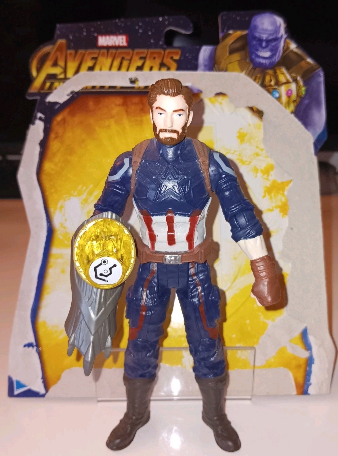 Marvel Avengers Infinity War Captain America 6&Prime; Figure Stone 100% Hasbro 2018