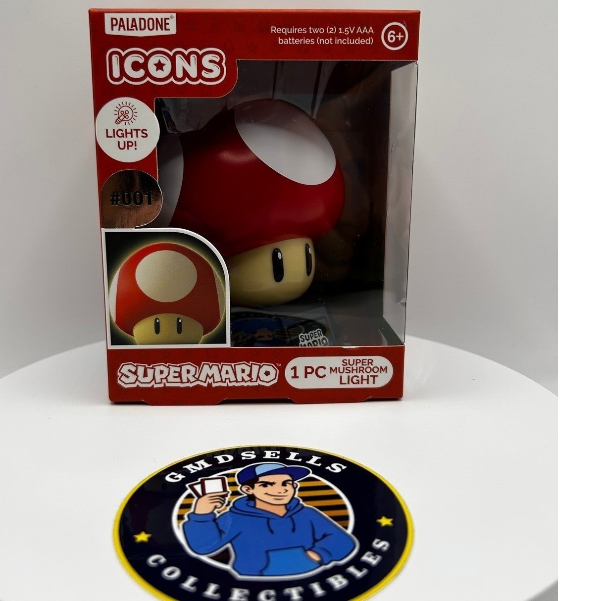 Paladone Super Mario Super Mushroom 4&Prime; Light #001 Icons Series 1 Nintendo New