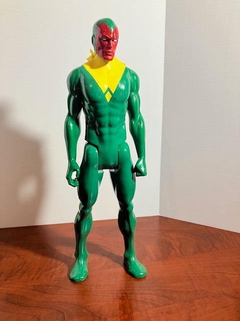 Toy Biz Marvel Vision 12&Prime; Action Figure 1997 Large 12 Inch Loose Missing Cape