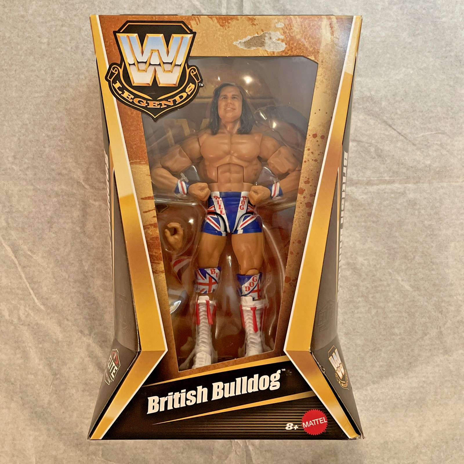 WWE British Bulldog Davey Elite Legends Series 29 Wrestling Figure 1995 WWF NIB