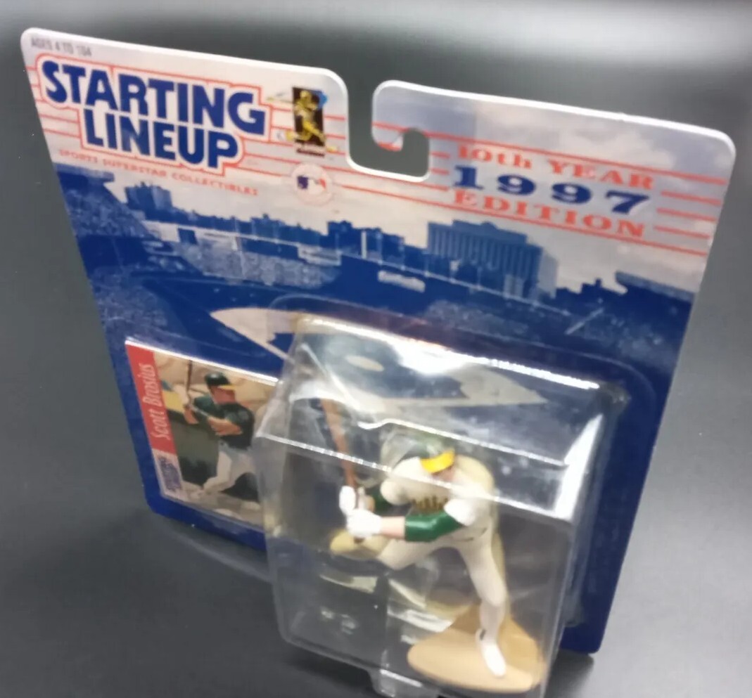 1997 Starting Lineup Baseball Figure & Card Scott Brosius Oakland A&rsquo;s Athletics
