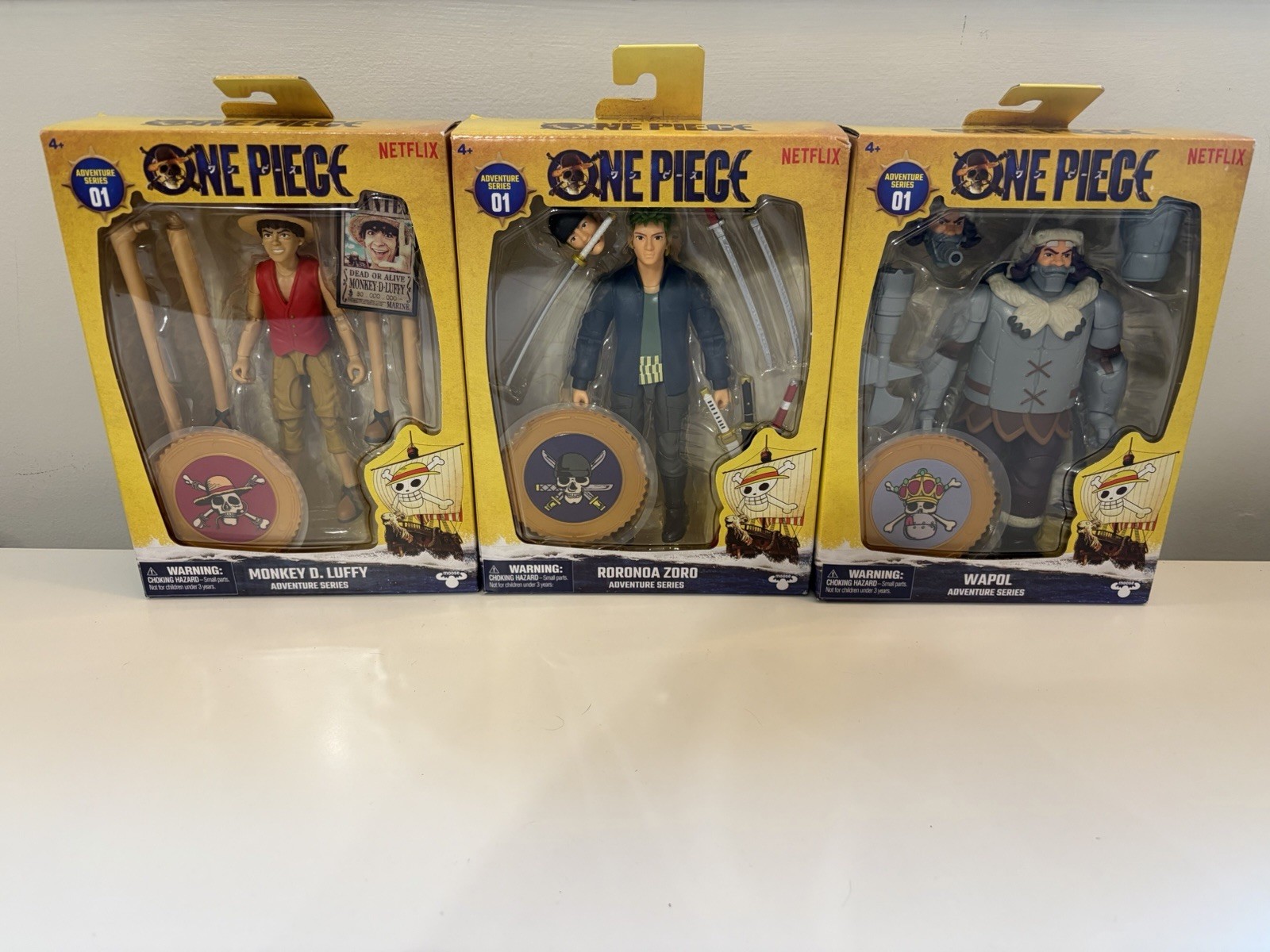 Moose Toys One Piece Adventure Series 01 MONKEY D. LUFFY, ZORO, WAPOL