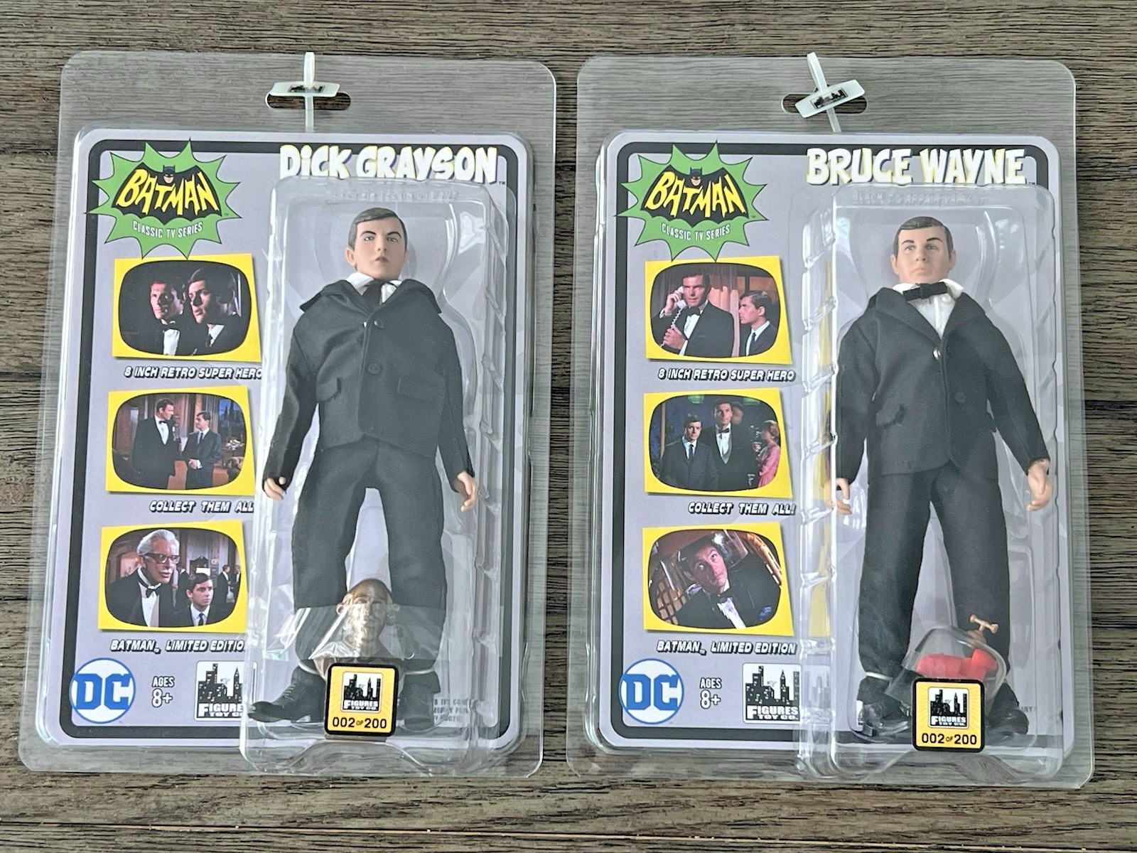 Figures Toy Co BATMAN Classic TV – BLACK TIE AFFAIR Bruce Wayne Dick Grayson MIP