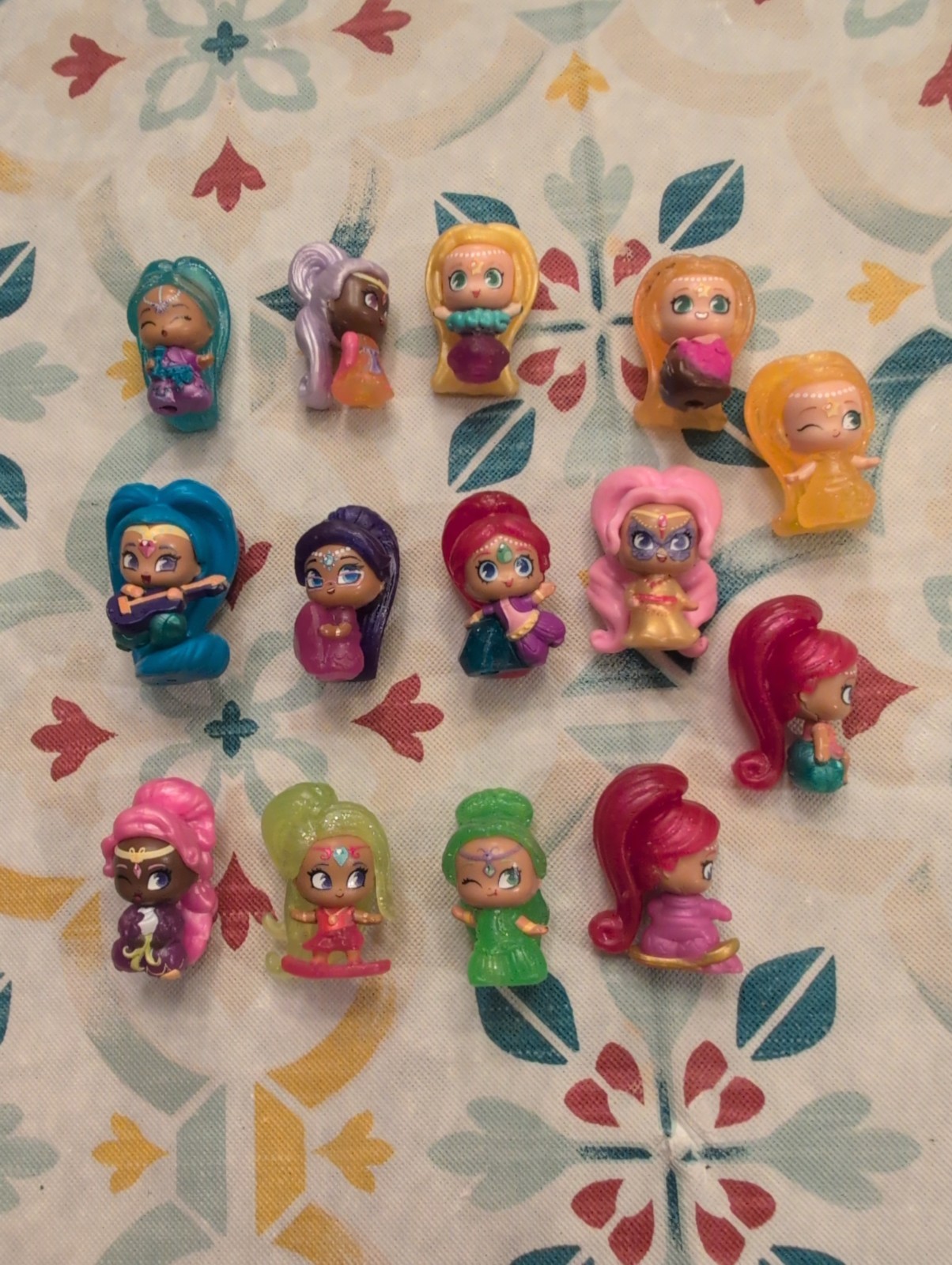 Nickelodeon Shimmer & Shine Lot Of 14 TEENIE GENIES Mini Figures Free Shipping
