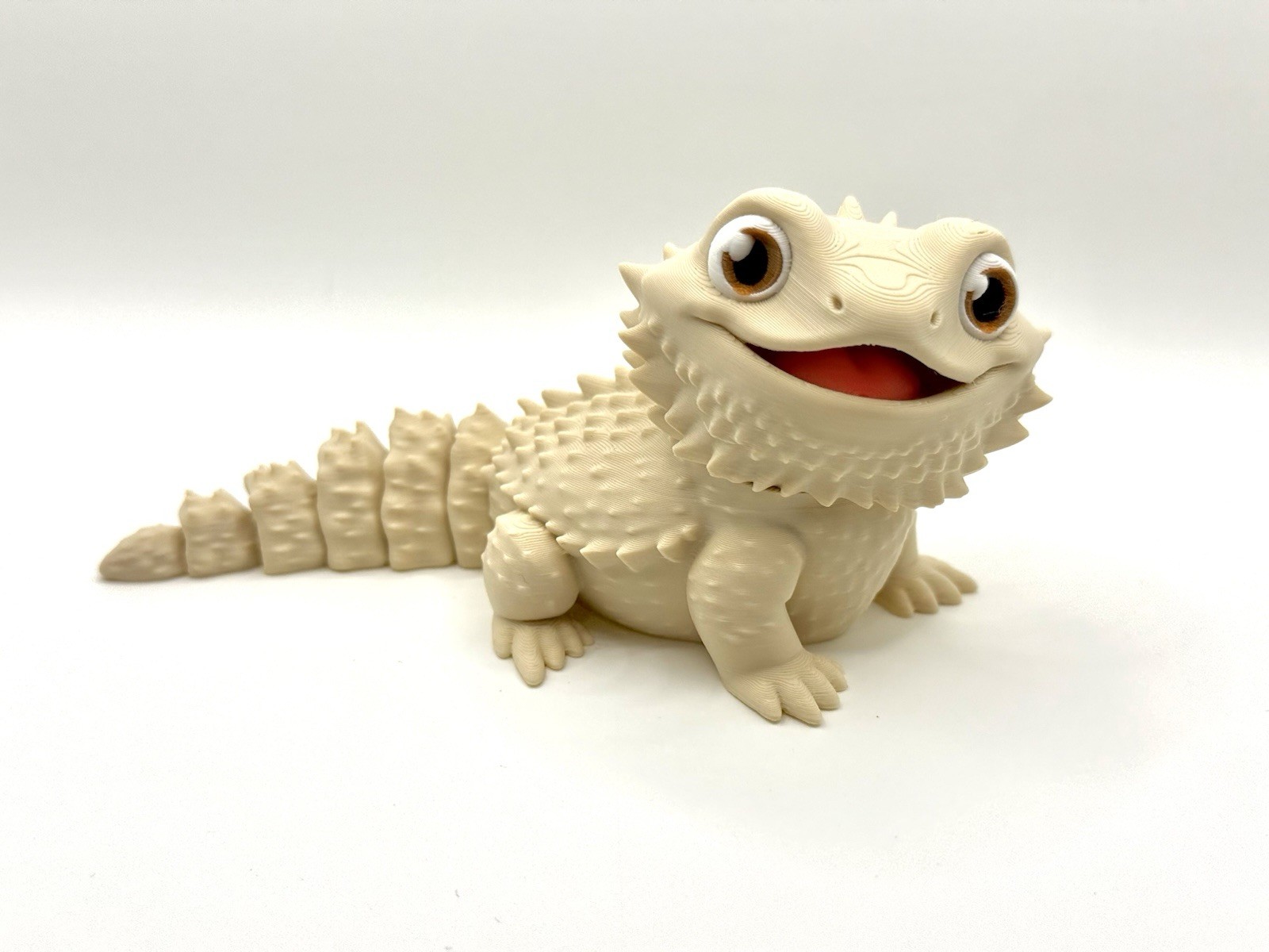 Bearded Dragon Lizard Articulated Figure 3D Printed Collectable Multi Color