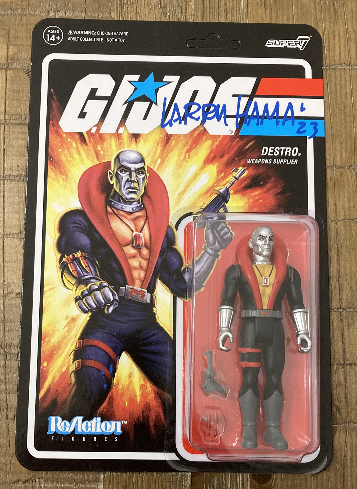Larry Hama Signed GI Joe 2021 Destro Action Figure Beckett BAS