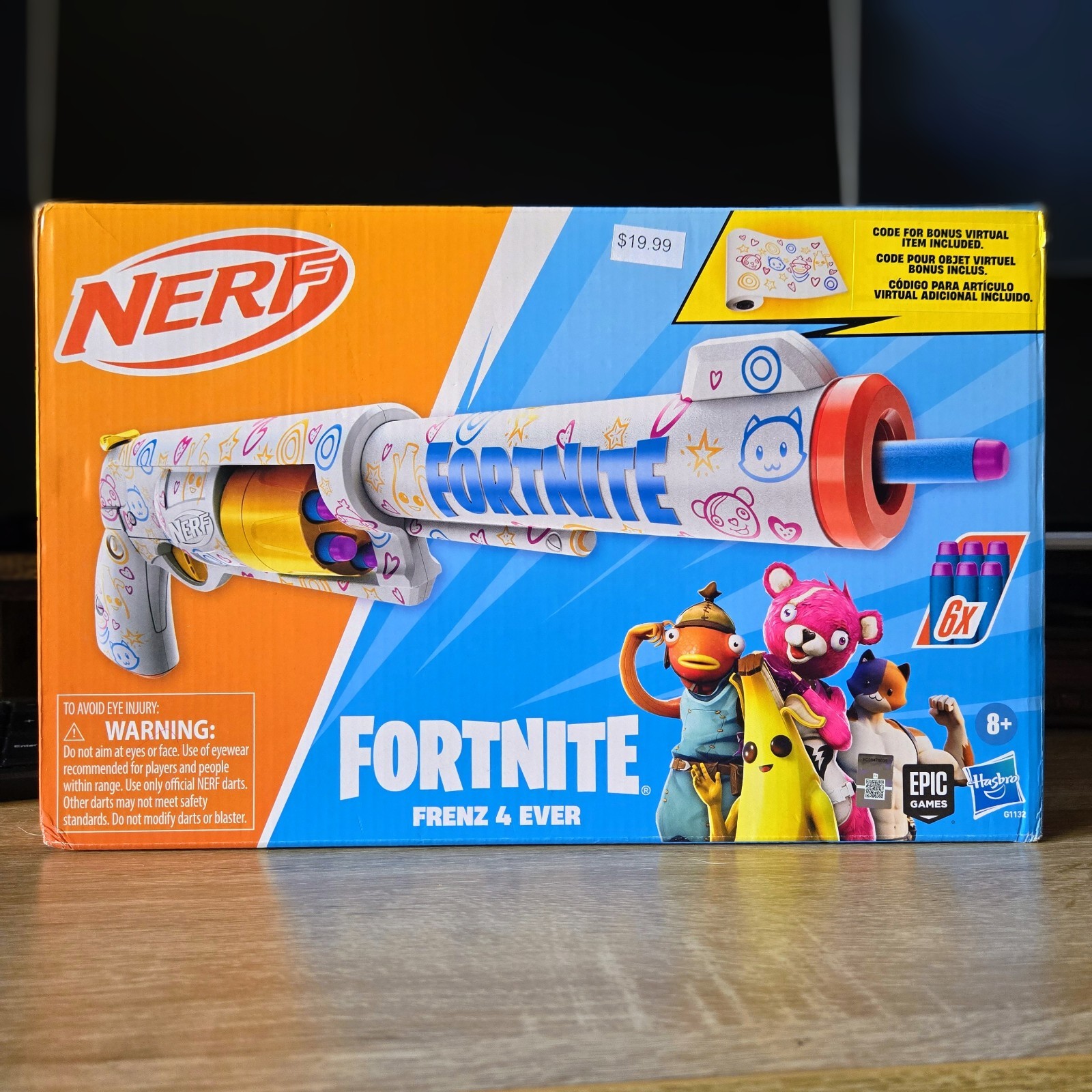 Nerf Fortnite Frenz 4 Ever Blaster NIB Sealed In Game Code 2023 Hasbro