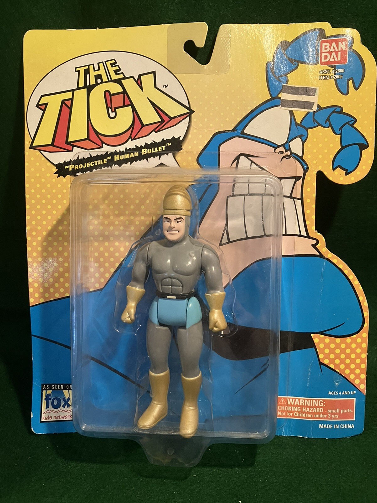2 Different The Tick « Projectile » Human Bullet Action Figure By Ban Dai 1994 New