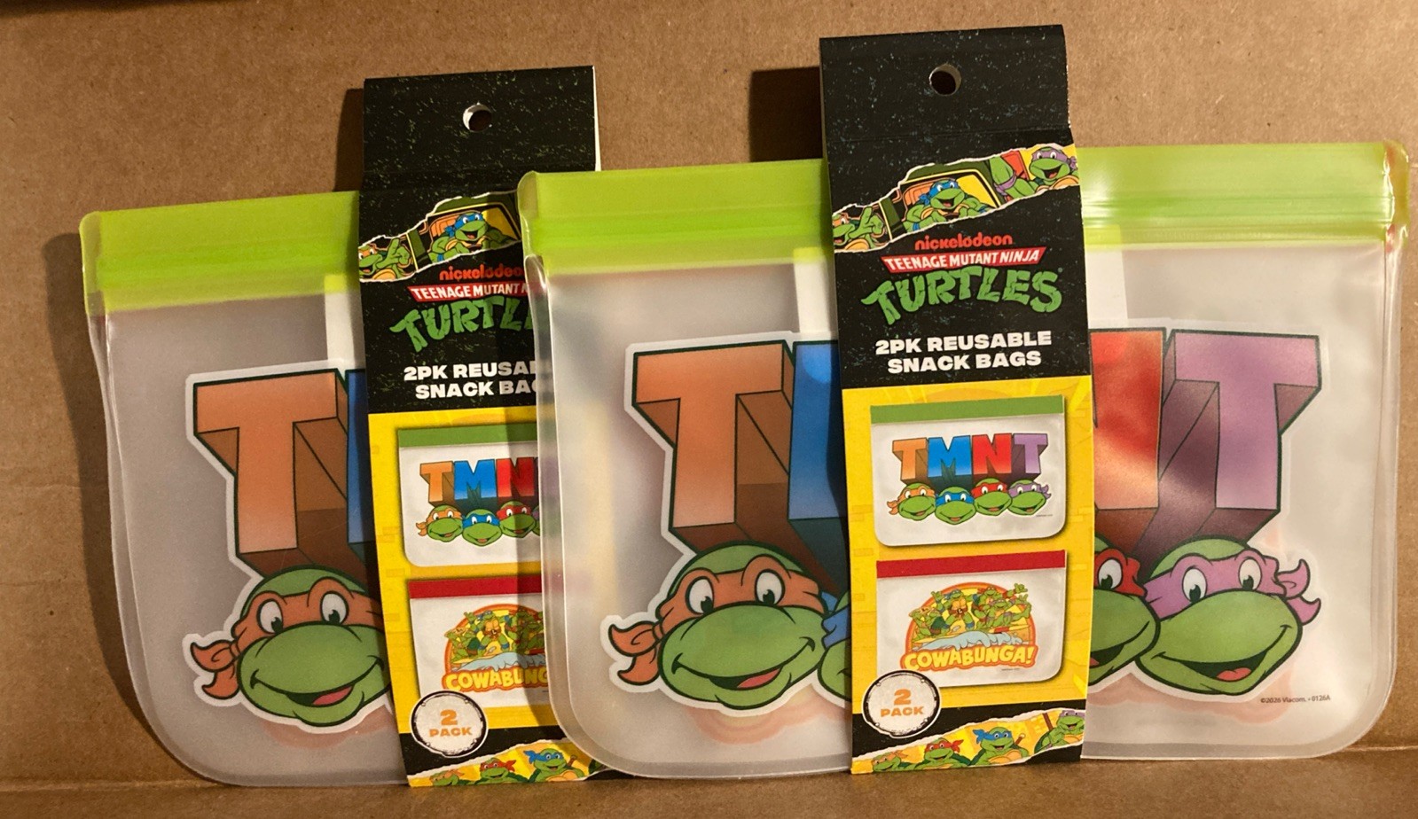 Teenage Mutant Ninja Turtles Reusable snack Bags – nickelodeon Brand New -4 Bags