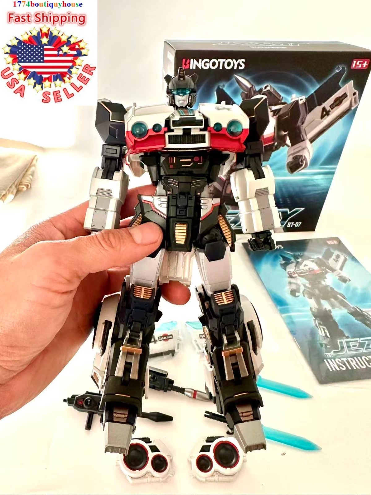 New in box Transformation BingoToys BT-07 BT07 Autobot JEZZY ALLOY 7.9&Prime; USA