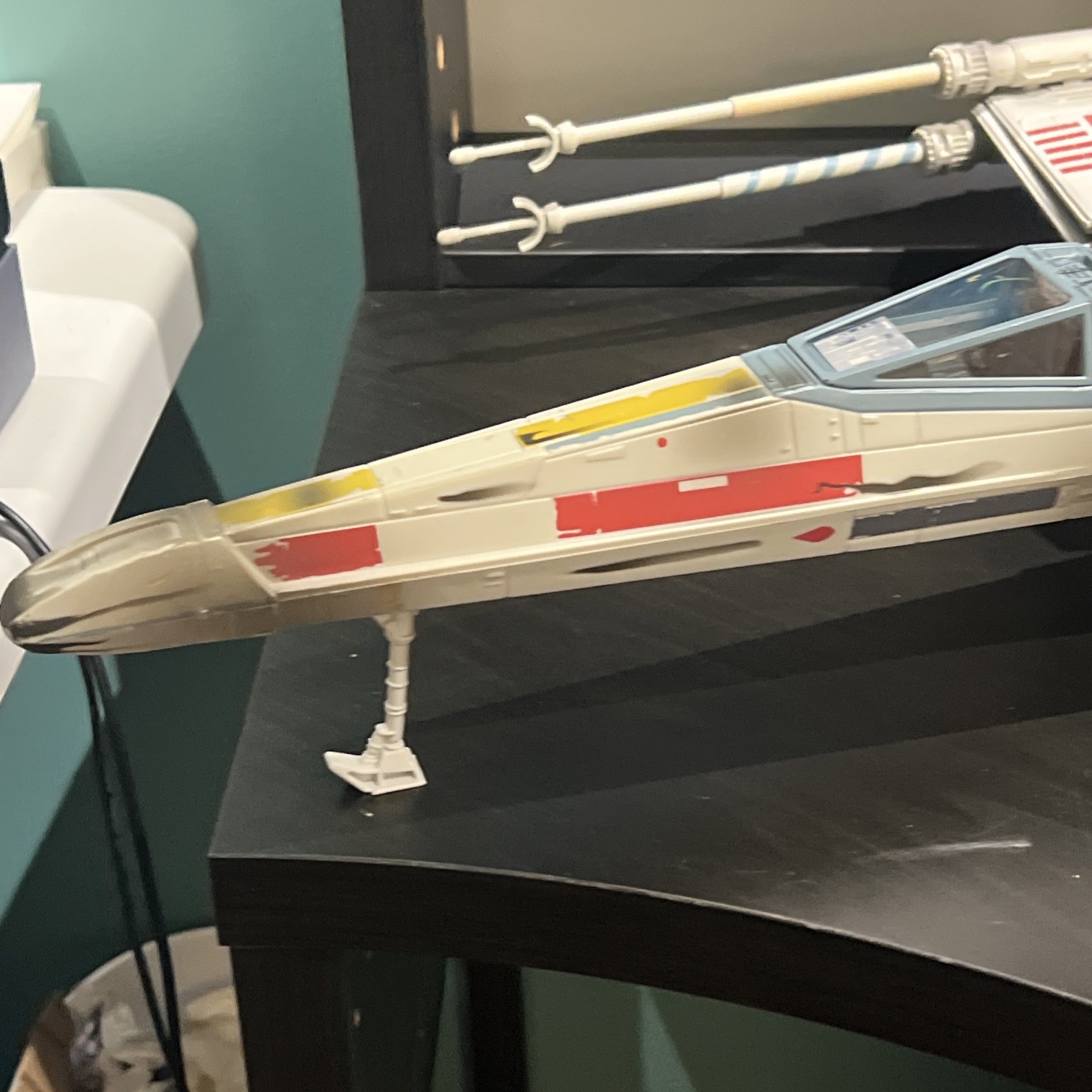 Vintage Star Wars X-Wing Fighter 2002 Incomplete – Collectible Toy Ship Luke