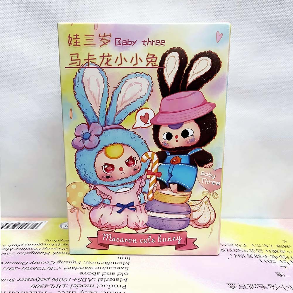Baby Three: Macaron Cute Bunny Vinyl Plush Blind Box | Factory Sealed US Seller