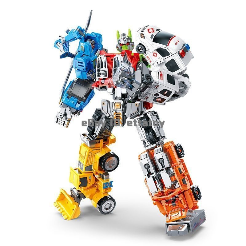 Transformation Robot 7in1 Combiner 10&Prime; Action Figure Deformabl Toy Gift Boxed